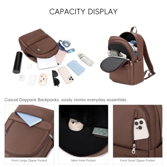 Lightweight Nylon Backpack Foldable Large Capacity School Travel Work main image 6